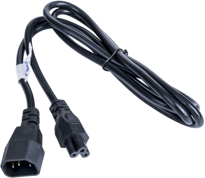 Kabel zasilający Akyga IEE C5 - IEC C14 M/F 1.5 m Black (5901720137005)