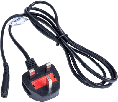 Kabel zasilający Akyga UK BS 1363 Typ G - IEC C7 1.5 m Black (5901720137050)