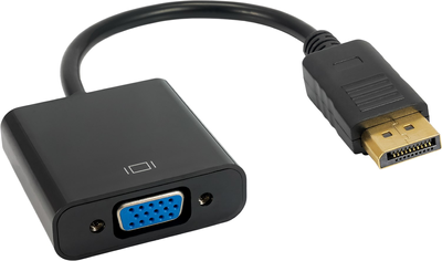 Kabel adapter Akyga VGA - DisplayPort F/M 0.15 m Black (5901720133311)