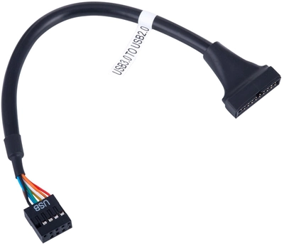 Kabel adapter Akyga IDE20P - IDE10 M/F 0.2 m Black (5901720132055)