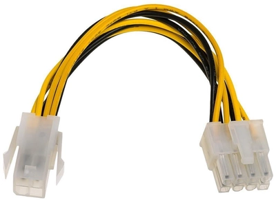 Kabel adapter Akyga P4 4 pin - P8 4 + 4 pin F/M 0.15 m Multicolor (5901720131324)