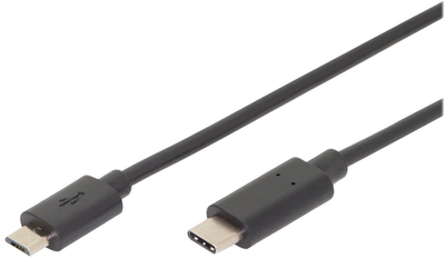 Kabel Digitus USB Type-C - micro-USB M/M Black 3 m Black (4016032437550)