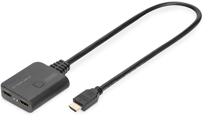 Кабель розподільчий Digitus HDMI A - 2 x HDMI A M/F 0.5 м Black (4016032479321)