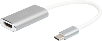 Кабель адаптер Digitus HDMI - USB Type-C + Audio F/M 0.2 м Silver (4016032385950)