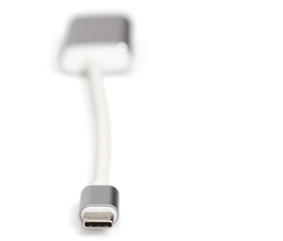 Kabel adapter Digitus HDMI - USB Type-C + Audio F/M 0.2 m Silver (4016032385950)