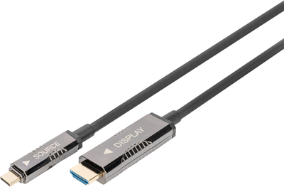 Kabel adapter Digitus USB Type-C - HDMI M/M 20 m Black (4016032482604)