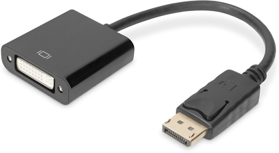 Kabel adapter Digitus DisplayPort - DVI-I M/F 0.15 m Black (4016032289265)