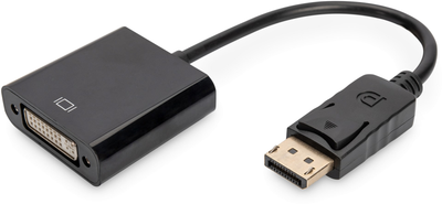 Kabel adapter Digitus DisplayPort - DVI-I M/F 0.15 m Black (4016032328575)