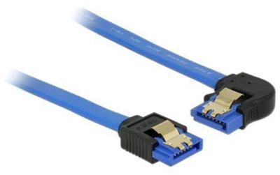 Kabel kątowy Delock SATA - SATA F/F 0.20 m Blue (4043619849833)