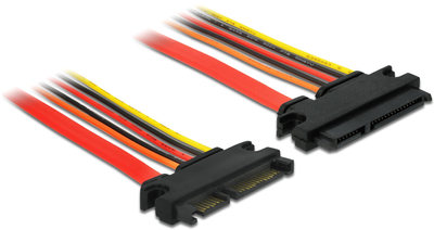 Kabel Delock SATA - SATA F/M 0.5 m Multicolor (4043619849208)