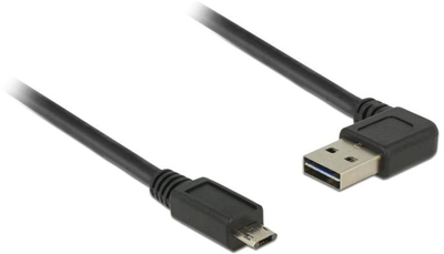Кабель кутовий Delock USB Type-A - micro-USB M/M 0.5 м Black (4043619851645)