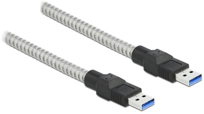 Kabel Delock USB Type-A - USB Type-A M/M 1 m Silver (4043619867752)