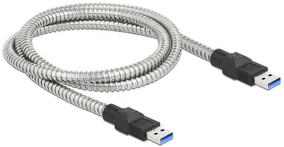 Kabel Delock USB Type-A - USB Type-A M/M 1 m Silver (4043619867752)