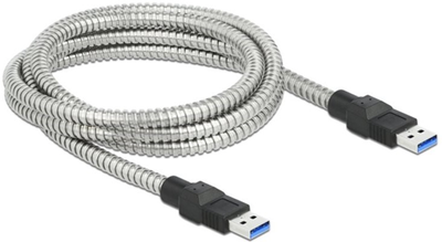 Kabel Delock USB Type-A - USB Type-A M/M 2 m Silver (4043619867769)