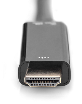Кабель адаптер Digitus HDMI - DisplayPort + USB Type A M/F/M 0.2 м Black (4016032481102)