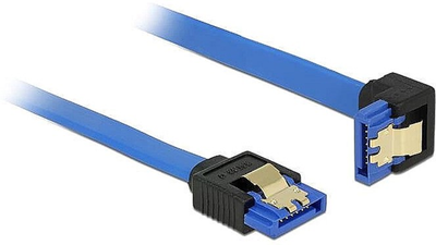 Kabel kątowy Delock SATA - SATA F/F 0.3 m Blue (4043619850907)