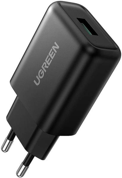 Мережевий зарядний пристрій Ugreen CD122 18 Вт USB QC 3.0 Charger Black (6957303872732)