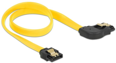 Kabel kątowy Delock SATA III M/M 0.3 m Yellow (4043619828289)