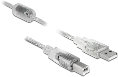 Kabel Delock USB Type-A - USB Type-A M/M 2 m Transparent (4043619838943)