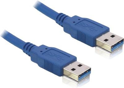 Kabel Delock USB Type-A - USB Type-A M/M 5 m Blue (4043619825370)