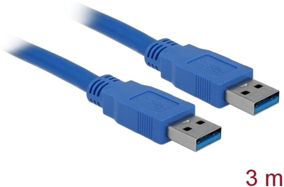 Кабель Delock USB Type-A - USB Type-A M/M 3 м Blue (4043619825363)