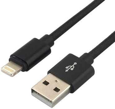 Кабель Everactive USB Type-A - Lightning M/M 2 м Black (5903205771537)