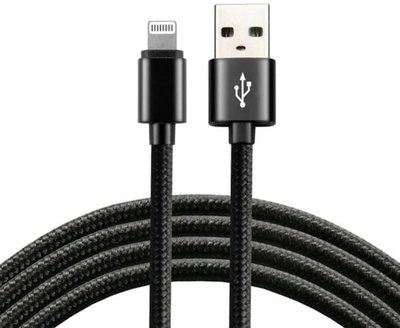 Kabel Everactive USB Type-A - Lightning M/M 2 m Black (5903205771537)