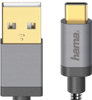 Kabel Hama USB Type-A - USB Type-C M/M 0.75 m Antracite (4047443443311)