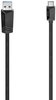 Кабель Hama USB Type-A - USB Type-C M/M 0.75 м Black (4047443443960)