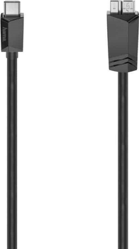 Kabel Hama USB Type-C - micro-USB M/M 0.75 m Black (4047443444004)