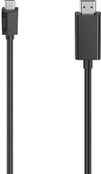 Kabel adapter Hama USB Type-C - HDMI M/M 3 m Black (4047443444837)