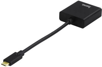 Kabel adapter Hama USB Type-C - Displayport M/F 0.1 m Black (4047443317483)