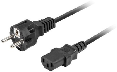 Kabel zasilający Lanberg CEE 7/7 - IEC 320 C13 M/M 1.8 m Black (5901969439687)