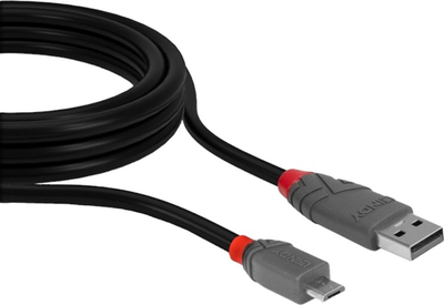 Kabel Lindy USB Type-A - micro-USB M/M 5 m Black (4002888367356)