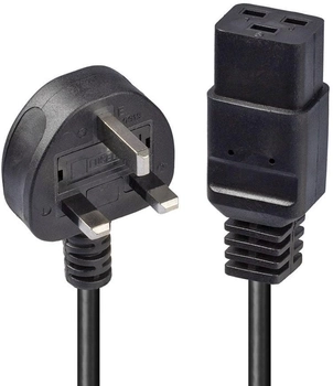 Kabel zasilający Lindy 3 Pin - IEC C19 M/M 2 m Black (4002888304597)
