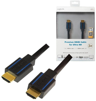 Кабель LogiLink Premiuм Ultra HD HDMI M/M 3 м Black (4052792041118)