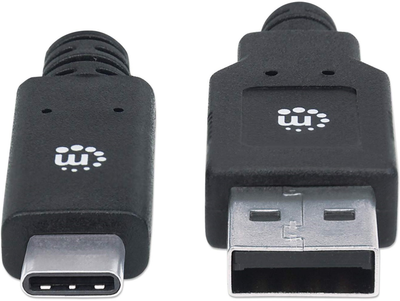 Kabel Manhattan USB Type-C 3.1 Gen1 - USB Type-A 2 m Black (766623354974)