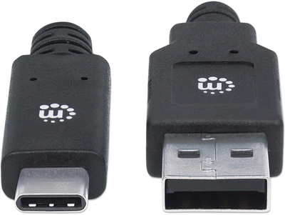 Кабель Manhattan USB Type-C 3.1 Gen1 - USB Type-A 2 м Black (766623354974)