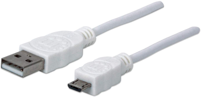 Kabel Manhattan USB Type-A - micro-USB 1.8 m White (766623324069)