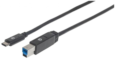Кабель Manhattan USB Type-C 3.1 - USB Type-B 2 м Black (766623354998)