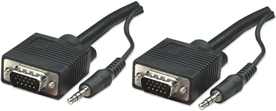 Kabel Manhattan VGA - miniJack 3.5 mm M/M 4.5 m Black (766623324311)