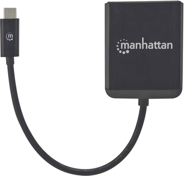 Kabel adapter Manhattan USB Type-C - 2 x HDMI M/M 0.195 m Black (766623152969)