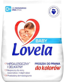 Proszek do prania Lovela Baby hipoalergiczny do ubrań kolorowych niemowlęcych i dziecięcych 1.3 kg (5900627092844)