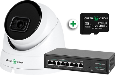 Комплект видеонаблюдения распознавания лиц на 1 камеру Green Vision GV-803 (LP23871)