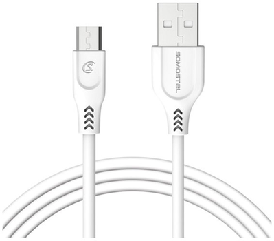 Kabel Somostel USB Type-A - micro-USB 3.1A 1 m White (5902012966877)