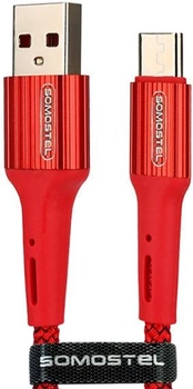 Кабель Somostel USB Type-A - micro-USB 3.6A 1 м Red (5902012966723)