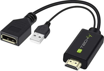 Kabel adapter Techly HDMI - DisplaPort 0.2 m Black (8051128109542)