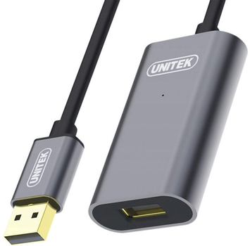 Kabel wzmacniacz sygnału Unitek USB Type-A M/F 15 m Black (4894160026606)
