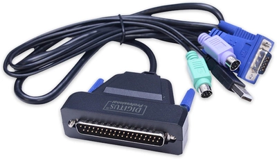 Kabel Digitus PS/2 - USB Type-A - VGA 5 m Black (4016032447573)
