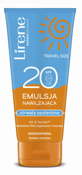 Емульсія для засмаги Lirene Sun Travel Size Moisturizing Emulsion SPF 20 90 мл (5900717314467)